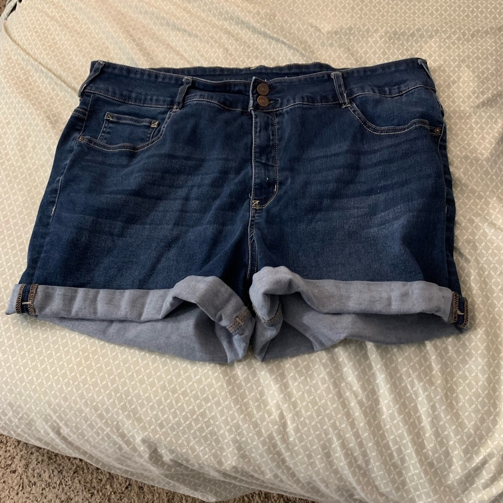 Denim shorts.  Gently used.